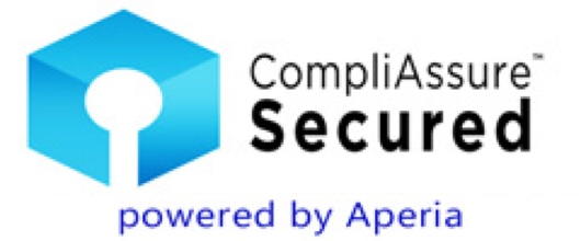 A logo for compliancesecurity. Com, powered by apex